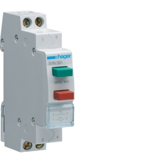 SVN391 Przycisk sterowniczy 2x 1NO+NC zielony i czerwony Ith 16A 230VAC Hager