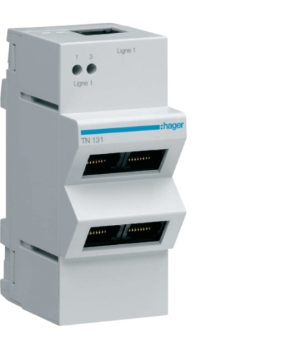 TN131 QuickConnect Patch Panel Telefon 1x4RJ45 Hager