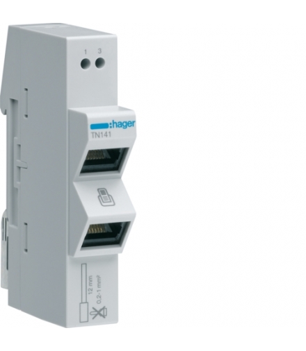 TN141 1x2 rozdzielacz sygnału telefonicznego analogowego Hager