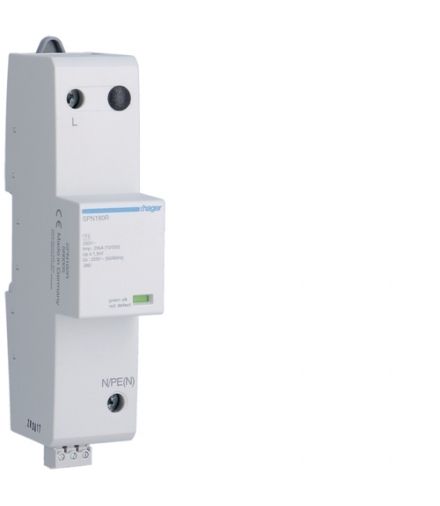 SPN180R SPD Ogranicznik przepięć T1 kombinowany 1P Iimp 25kA In 25kA Up ≤ 1,5 kV styk FM Hager