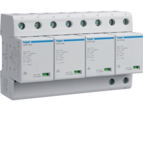 SPN801R SPD Ogranicznik przepięć T1 kombinowany 4P TN-S Iimp 100kA Up≤1,5kV styk FM Hager
