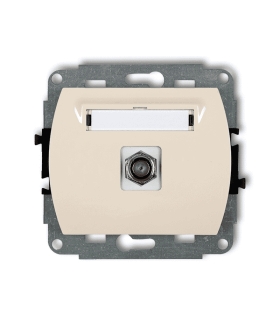 TREND Mechanizm gniazda antenowego pojedyńsczego typu F (SAT) pozłacany Karlik 1GF-1.1