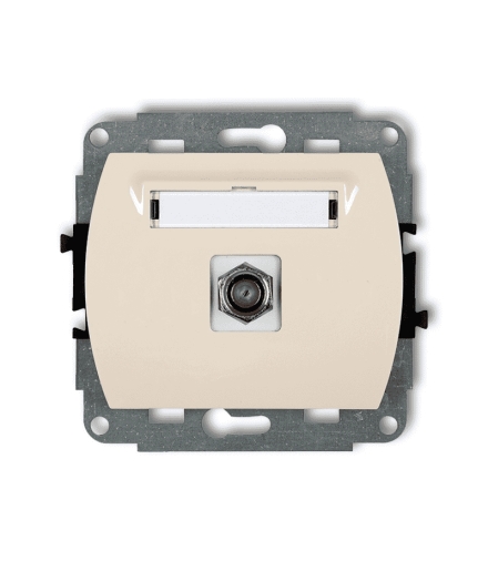 TREND Mechanizm gniazda antenowego pojedyńsczego typu F (SAT) pozłacany Karlik 1GF-1.1