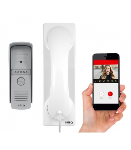 WIDEODOMOFON „EURA” VDP-50A3 „PROXIMA” BIAŁY – unifon z WiFi, obsługa 1 wejścia, aplikacja Eura Connect