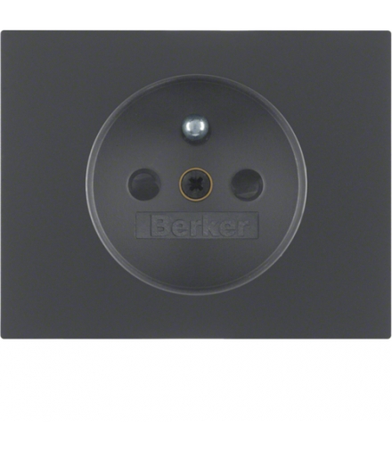 K.1 Płytka czołowa z przysłonami styków do gniazda z uziemieniem antracyt mat, lakierowany Berker 3965757006