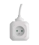 Przedłużacz - kostka 1,9 m / 4 gniazda / biały / PVC / z USB portem / 1 mm2 EMOS P04119U