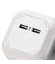 Przedłużacz - kostka 1,9 m / 4 gniazda / biały / PVC / z USB portem / 1 mm2 EMOS P04119U