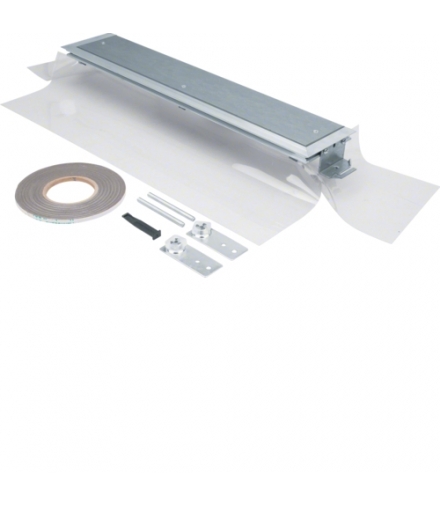 tehalit.BK Końcówka kanału boczna folia ochronna BKFD 600x(105-150)mm stal Hager BKFDE600105