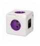 Rozgałęźnik PowerCube z 4-krotnym gniazdem E/FR i 2xUSB 5V + 4 wtyczki (ReWirable USB), fioletowy Orno 1830/FRRU4P