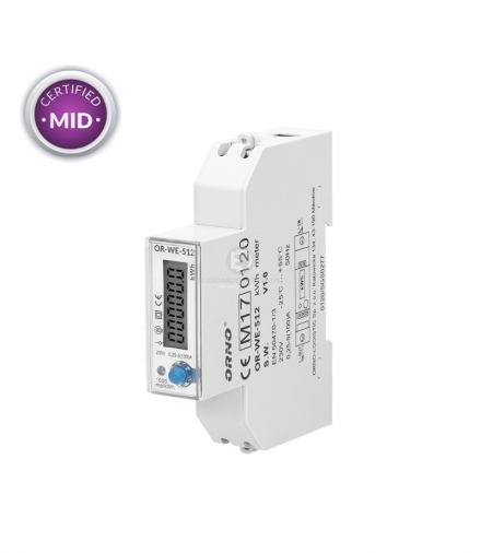 1-fazowy licznik energii elekt.100A, MID