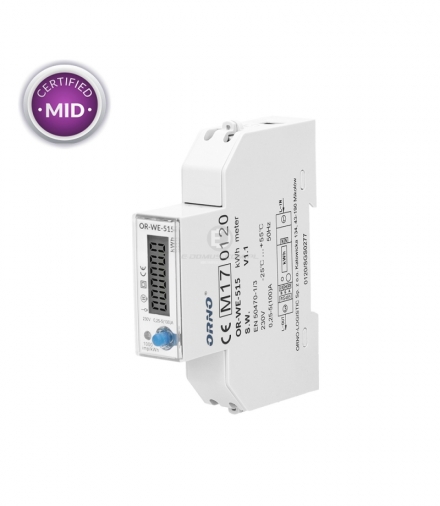 1-fazo licznik energii elekt.100A.wielot. RS485MID