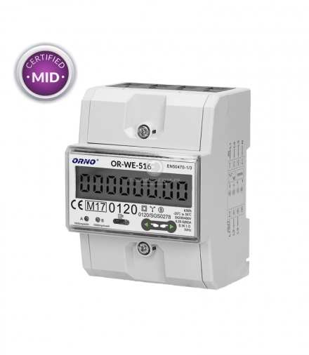 3-fazowy licznik energii elekt.80A RS485, MID