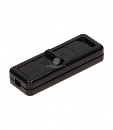 Wyłącznik suwakowy, przelotowy lub końcowy, 2-torowy, 2,5A/250V, czarny Orno WS-2P/CZARNY