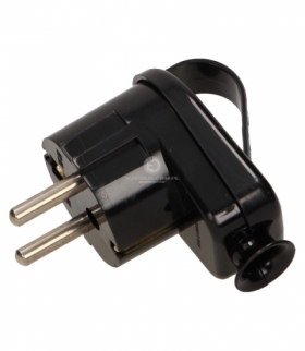 Wtyczka kątowa rozbieralna Uni-Schuko 2P+Z,16A, z uchem, czarny Orno WT-16UZ/CZARNY