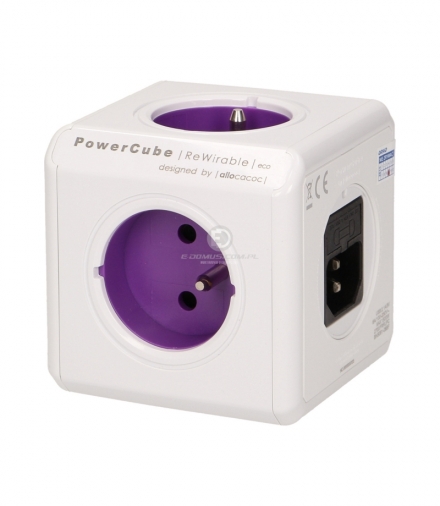 Rozgałęźnik Power Cube ReWirable USB + 4 wtyczki US, EU, UK, AU
