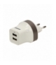 Ładowarka sieciowa 2 x USB, 5VDC/2,1A