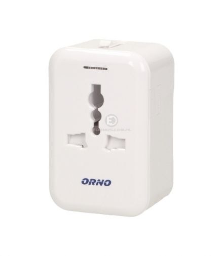 Adapter podróżny 1500W/250V, 660W/110V, EU,UK,US,AU Orno OR-AE-1399