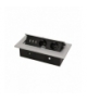 Gniazda wpuszczane w blat 3xUSB, 2x230VAC SREBRNE