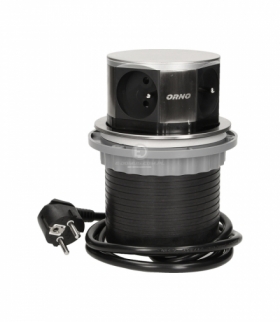 Gniazdo meblowe wysuwane z blatu 4x2P+Z, INOX