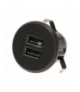 Przewodowa ładowarka USB wpuszczana w blat z zasilaczem, czarna