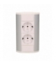 Gniazdo meblowe 2x2P+Z, schuko, biało-srebrne Orno OR-GM-9005/W-G(GS)