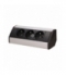 Gniazdo meblowe 3x2P+Z, czarno-srebrne Orno OR-GM-9001/B-G