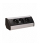 Gniazdo meblowe 3x2P+Z, czarno-srebrne Orno OR-GM-9001/B-G