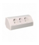 Gniazdo meblowe 3x2P+Z, schuko, biało-srebrne Orno OR-GM-9001/W-G(GS)