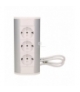 Gniazdo meblowe 3x2P+Z, schuko, biało-srebrne Orno OR-GM-9001/W-G(GS)