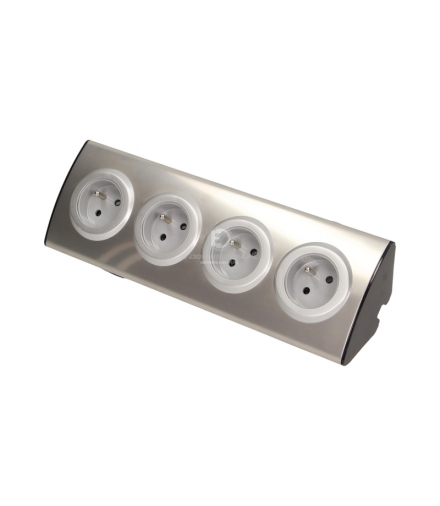 Gniazdo meblowe narożne kuchenne 4x230V INOX OR-AE-1340 ORNO