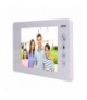 Zestaw wideodomofonowy bezsłuchawkowy, kolor, 7" LCD, pin hole, pamięć, z czytnikiem breloków zbliżeniowych, biały, ARCUS RFID O