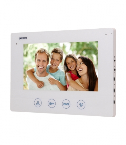 Wideo monitor bezsłuchawkowy, kolorowy, LCD 7", do zestawu z serii CERES, otwieranie bramy, biały Orno OR-VID-ME-1056MV/W