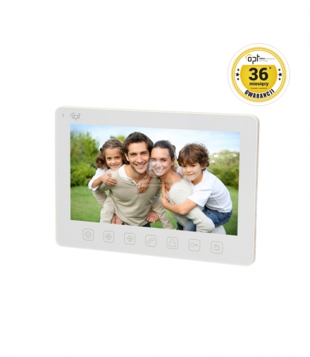 Wideo monitor bezsłuchawkowy, kolorowy LCD 7" Biały OR-VID-EX-1033MV/W