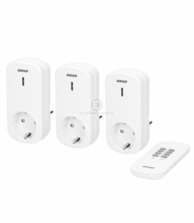 Zestaw bezprzew. gniazd ster. pilotem 3+1 schucko