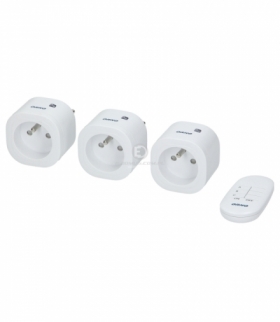 Zestaw bezprzewodowych mini gniazd sterowanych pilotem (3+1) Orno OR-GB-438