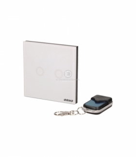Bezprzewodowy podwójny, dotykowy wyłącznik światła, sterowany pilotem Orno OR-GB-437