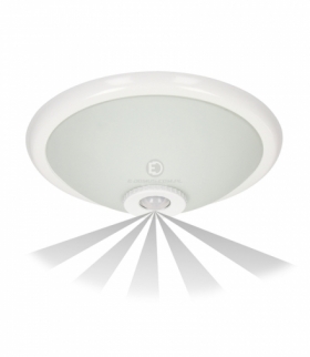 Plafon TERRAL z czujnikiem ruchu 360st, 2x40W,IP20
