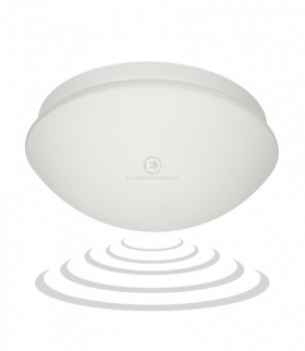 Plafon MARIN z czuj. mikrofal. 1x60W, IP44, szkło