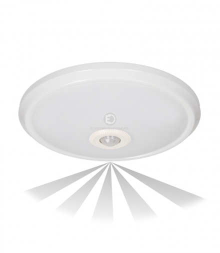 Plafon ZONDA LED, 12W, biały, PC, czujnik ruchu