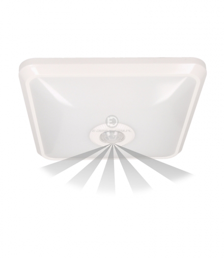 NYK LED, plafon z czujnikiem ruchu, 12W, 850lm, 4000K, IP20, poliwęglan mleczny, biały Orno OR-PL-6092WLPMR4