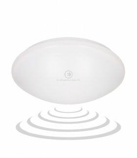 Plafon VEGA 1 ECO LED, 16W, biały, czujnik mikrof.