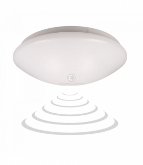 VEGA LED 1, plafon z mikrofalowym czujnikiem ruchu, 18W, 1260lm, 4000K, IP20, PMMA, biały Orno OR-PL-6095WLXMM4