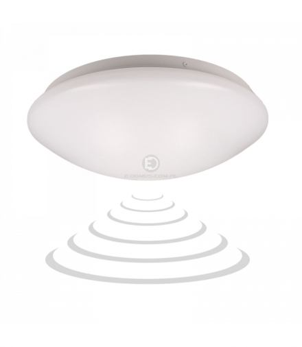 VEGA LED 1, plafon z mikrofalowym czujnikiem ruchu, 18W, 1260lm, 4000K, IP20, PMMA, biały Orno OR-PL-6095WLXMM4