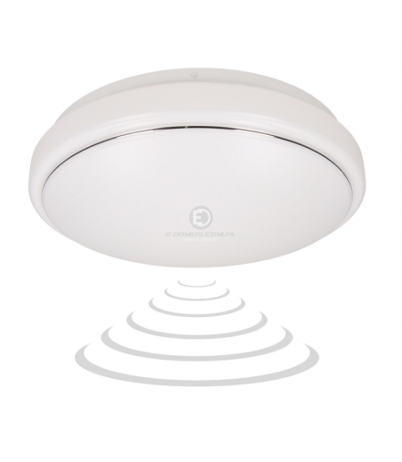 VEGA LED 3, plafon z mikrofalowym czujnikiem ruchu, 18W, 1260lm, 4000K, IP20, PMMA, biały Orno OR-PL-6097WLXMM4