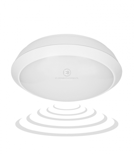 Plafon BRYZA ECO LED biały, PC,czuj.mikrofal.IP66