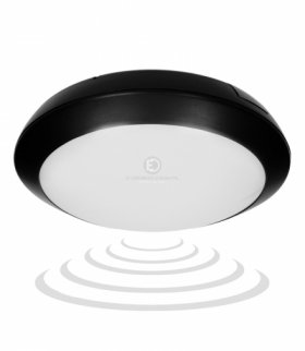 Plafon BRYZA ECO LED czarny, PC,czuj.mikrofal.IP66