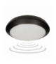 Plafon BRYZA LED, czarny,15W,IP66, czujnik mikrof.