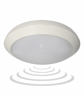Plafon ZEFIR LED, biały, 25W,IP66, czujnik mikrof.