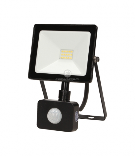 LEDO LED, naświetlacz z czujnikiem ruchu, 10W, 800lm, IP44, 4000K, czarny Orno OR-NL-6079BLR4