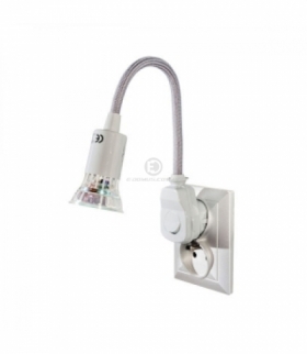 Lampa wtyczkowa z żarówką LED, 6W, GU10, 250V popi